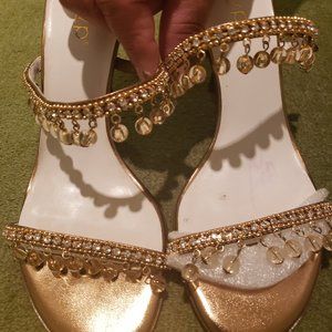 New Gold Crystal sandal